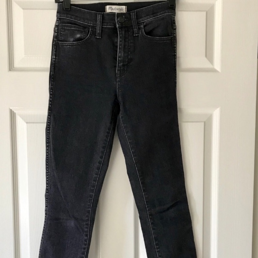 madewell 10" high riser jeans in captain wash
